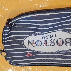 Navy Striped Men's Toiletry Bag